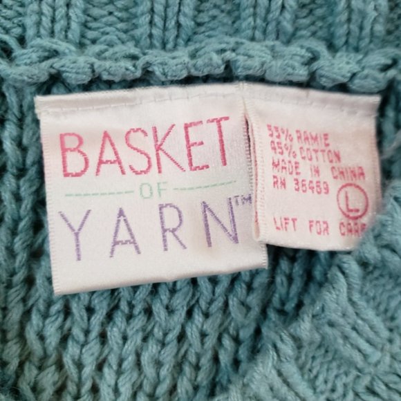 Basket of Yarn Cable Knit Sweater L - Picture 5 of 6